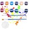 90 Pieces Washable Paint Set for Kids Arts and Crafts, Classroom Painting Supplies, 6 Acrylic Paint Sets of 12 Colors, Mixing Palette, Brushes
